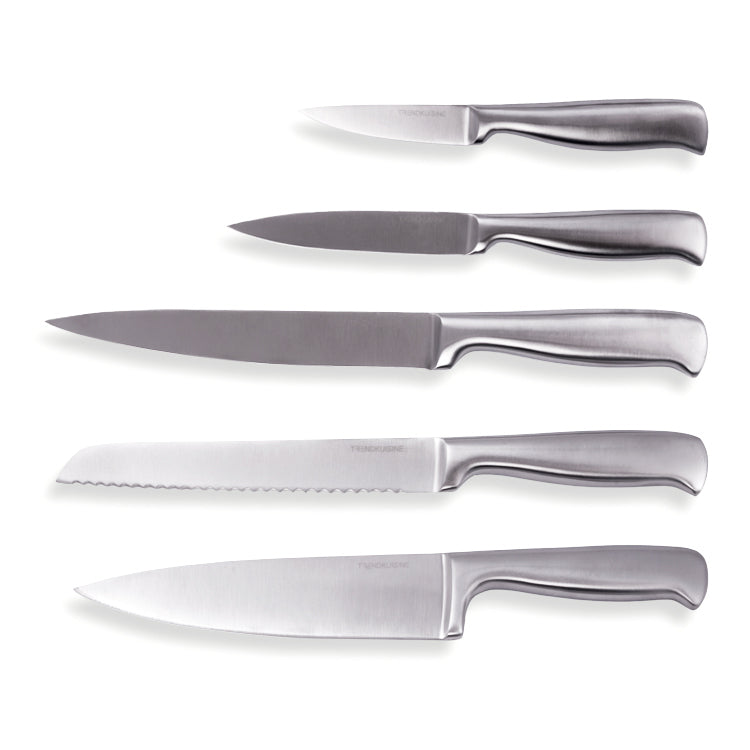 Set de cuchillos con base de acero inoxidable 6 piezas - Trendkuisine | Tendencia en tu cocina
