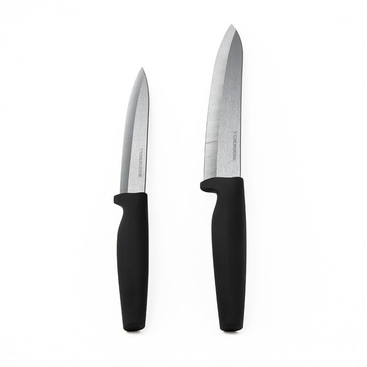 Set de cuchillos de cerámica negra con mango negro 2 piezas - Trendkuisine | Tendencia en tu cocina