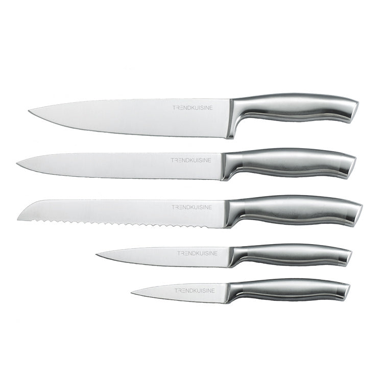Set de utensilios de cocina y cuchillos de acero inoxidable 10 piezas. - Trendkuisine | Tendencia en tu cocina